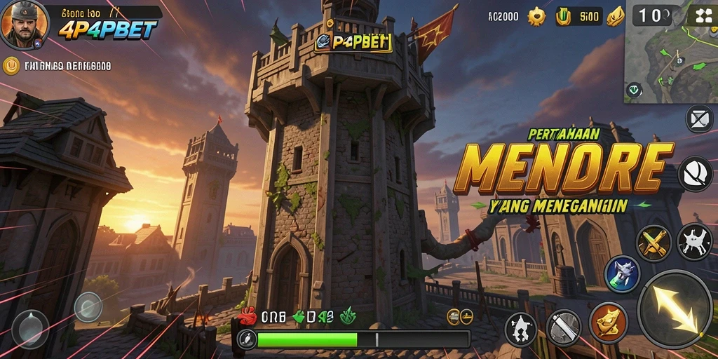 Tampilan gameplay menegangkan saat mempertahankan menara dari serangan musuh.