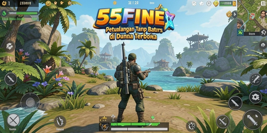 Screenshot menunjukkan aksi seru dalam permainan Open World.