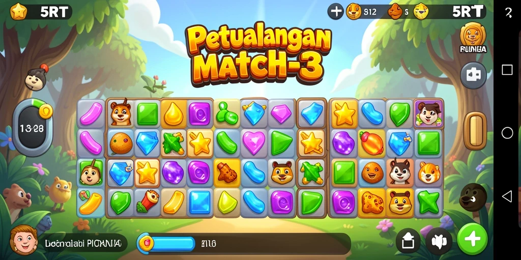 Gameplay 5RT dengan warna-warni objek cocok untuk para pecinta Match-3.