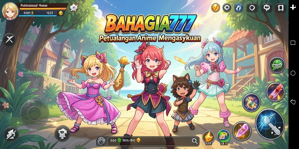 Screenshot BAHAGIA777 menampilkan aksi pertarungan karakter anime yang mendebarkan.