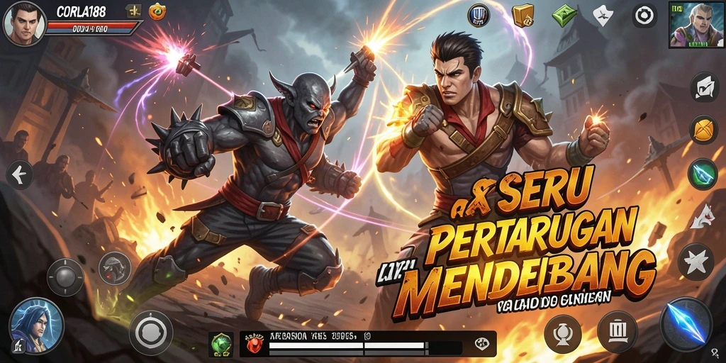Tampilan gameplay mendebarkan dari CORLA188 dengan aksi seru.