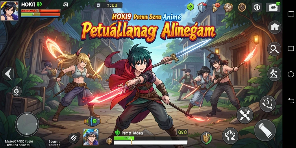 Tampilan gameplay HOKI9 yang penuh warna dan dinamis.