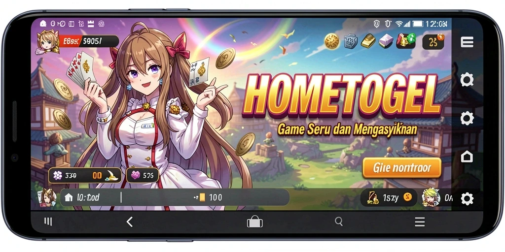 Screenshot gameplay <strong>HOMETOGEL</strong> yang menampilkan karakter Anime yang menarik.