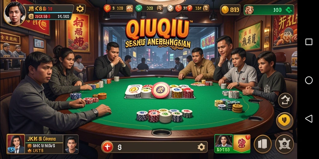 Tampilan gameplay QiuQiu yang menarik dan seru.