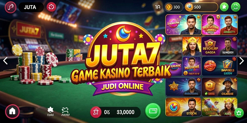 Screenshot gameplay <strong>JUTA7</strong> menampilkan suasana kasino yang mendebarkan.