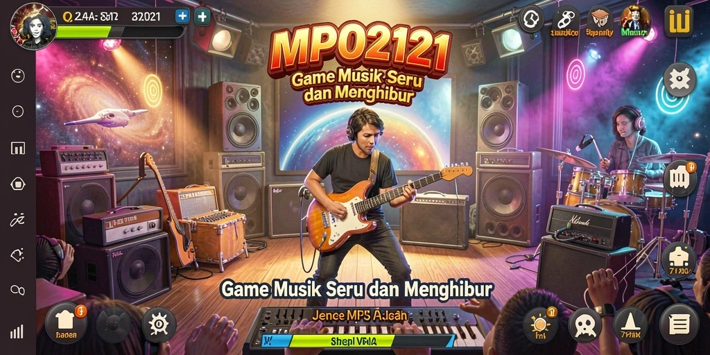 Screenshot MPO2121 menampilkan gameplay interaktif dan seru dalam permainan musik.