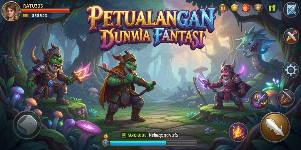 Tampilan gameplay fantastis dari RATU303 yang penuh petualangan.