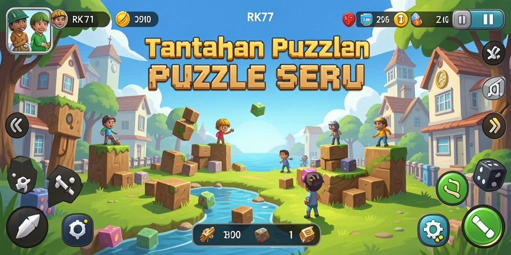 Gambaran menarik dari gameplay Puzzle RK77 dengan grafis menawan.