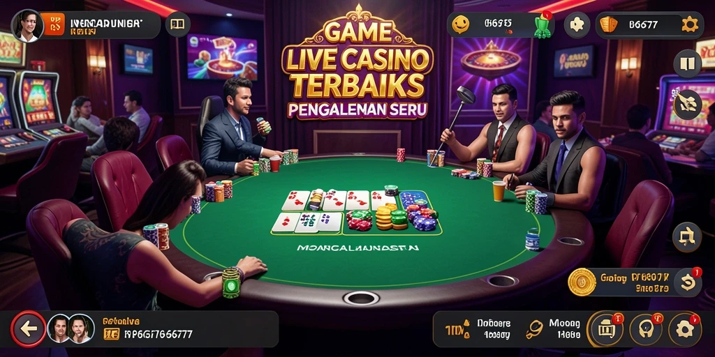 Tampilan gameplay seru dari RP6677 yang menampilkan dealer langsung.
