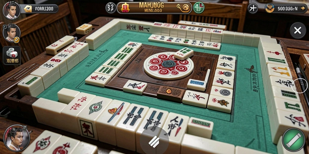 Screenshot gameplay RR33 yang menunjukkan suasana Mahjong yang seru.