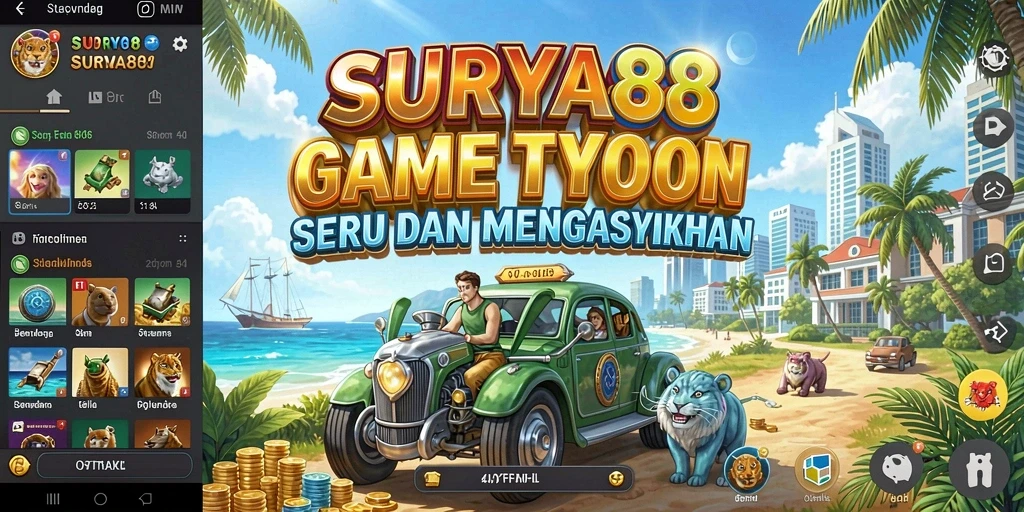 Tangkapan layar dari gameplay seru SURYA88 di dunia Tycoon.