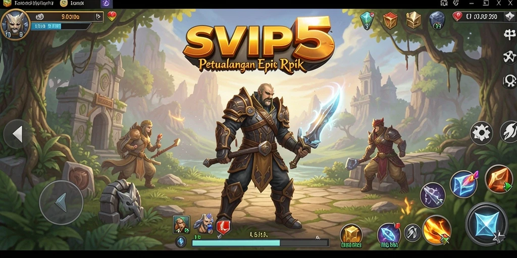 Screenshot gameplay SVIP5 menampilkan aksi mendebarkan di medan perang.