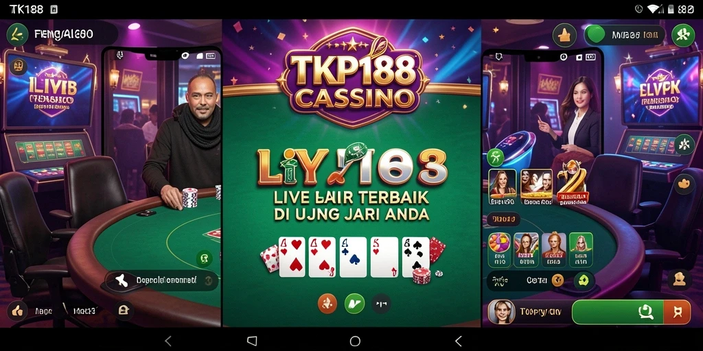 Tampilan gameplay Live Casino yang mendebarkan dan interaktif di TKP188.